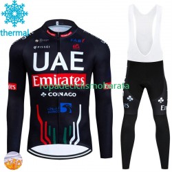 Invierno Maillot y Culotte Largos con Tirantes Uae Emirates 2024 Hombres N001