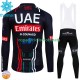Invierno Maillot y Culotte Largos con Tirantes Uae Emirates 2024 Hombres N001