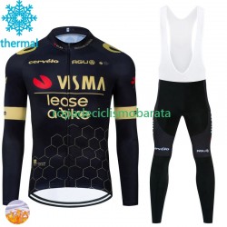 Invierno Maillot y Culotte Largos con Tirantes Visma Lease A Bike 2024 Hombres N001