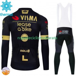 Invierno Maillot y Culotte Largos con Tirantes Visma Lease A Bike 2024 Hombres N001