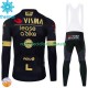 Invierno Maillot y Culotte Largos con Tirantes Visma Lease A Bike 2024 Hombres N001