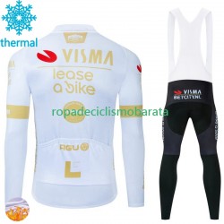 Invierno Maillot y Culotte Largos con Tirantes Visma Lease A Bike 2024 Hombres N002