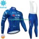 Invierno Maillot y Culotte Largos con Tirantes Visma Lease A Bike Tdf 2024 Blanc Hombres