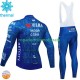 Invierno Maillot y Culotte Largos con Tirantes Visma Lease A Bike Tdf 2024 Blanc Hombres