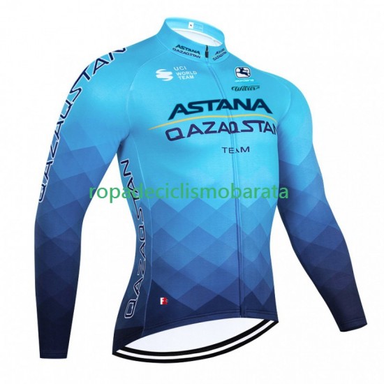 Maillot Manga Larga Astana Qazaqstan 2023 Hombres