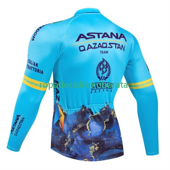 Maillot Manga Larga Astana Qazaqstan 2024 Hombres N001