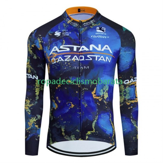 Maillot Manga Larga Astana Qazaqstan 2024 Hombres