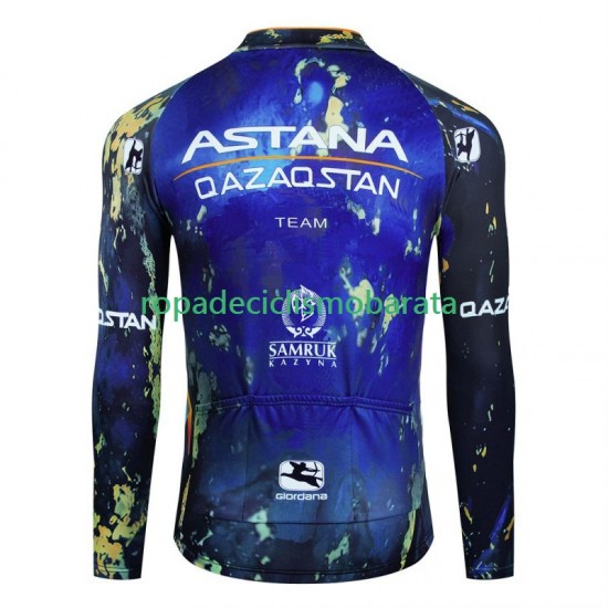 Maillot Manga Larga Astana Qazaqstan 2024 Hombres