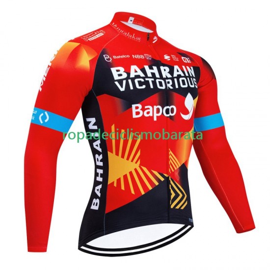 Maillot Manga Larga Bahrain Victorious 2023 Hombres