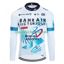 Maillot Manga Larga Bahrain Victorious 2024 Hombres