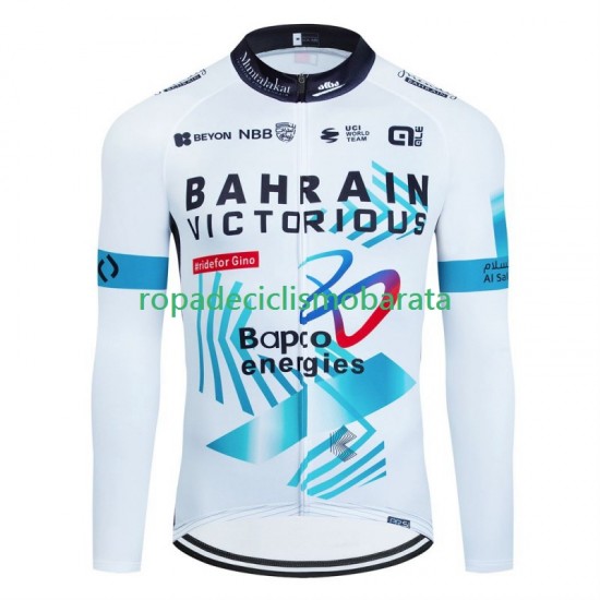 Maillot Manga Larga Bahrain Victorious 2024 Hombres