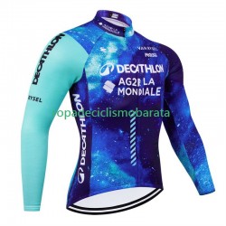 Maillot Manga Larga Decathlon Ag2R 2024 Hombres N001