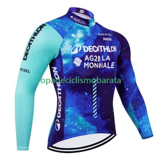 Maillot Manga Larga Decathlon Ag2R 2024 Hombres N001