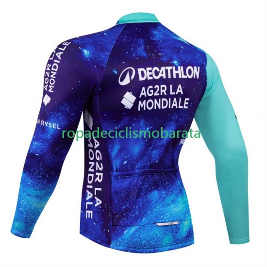 Maillot Manga Larga Decathlon Ag2R 2024 Hombres N001