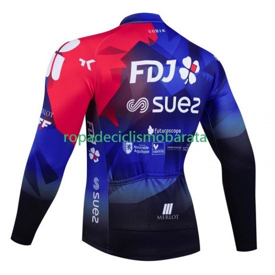 Maillot Manga Larga Fdj Suez 2024 Hombres