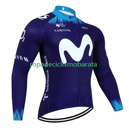 Maillot Manga Larga Movistar 2023 Hombres