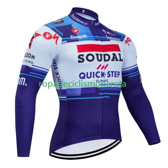 Maillot Manga Larga Soudal Quickstep 2023 Hombres