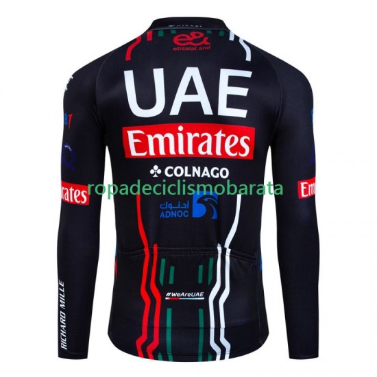Maillot Manga Larga Uae Emirates 2024 Hombres N001