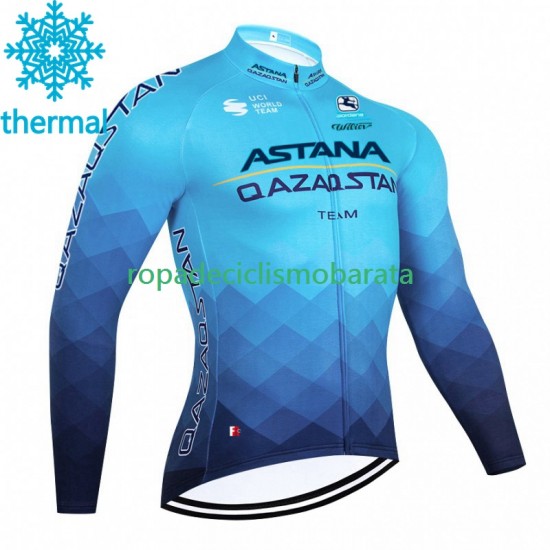 Invierno Maillot Astana Qazaqstan 2023 Hombres