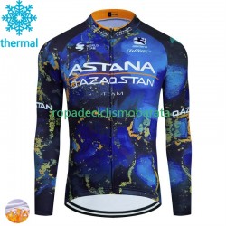 Invierno Maillot Astana Qazaqstan 2024 Hombres