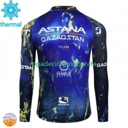 Invierno Maillot Astana Qazaqstan 2024 Hombres
