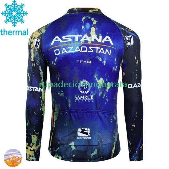 Invierno Maillot Astana Qazaqstan 2024 Hombres