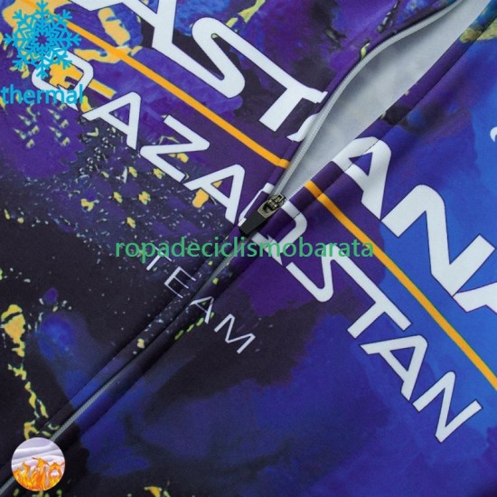 Invierno Maillot Astana Qazaqstan 2024 Hombres
