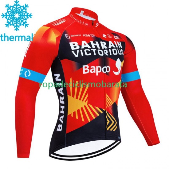 Invierno Maillot Bahrain Victorious 2023 Hombres