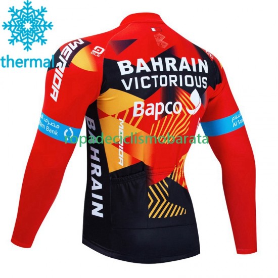 Invierno Maillot Bahrain Victorious 2023 Hombres