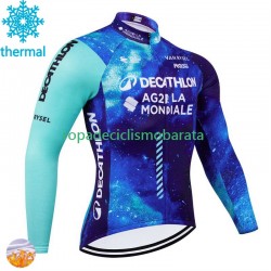 Invierno Maillot Decathlon Ag2R 2024 Hombres N001