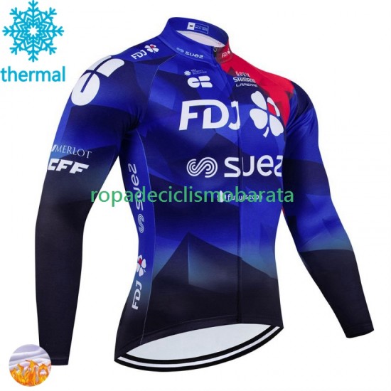 Invierno Maillot Fdj Suez 2024 Hombres