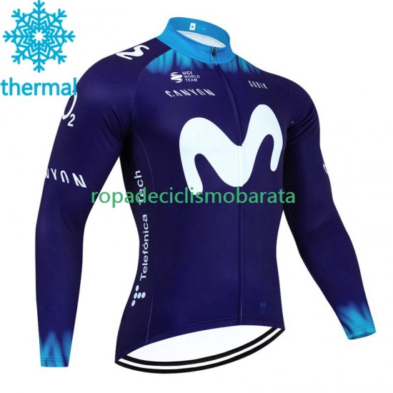 Invierno Maillot Movistar 2023 Hombres