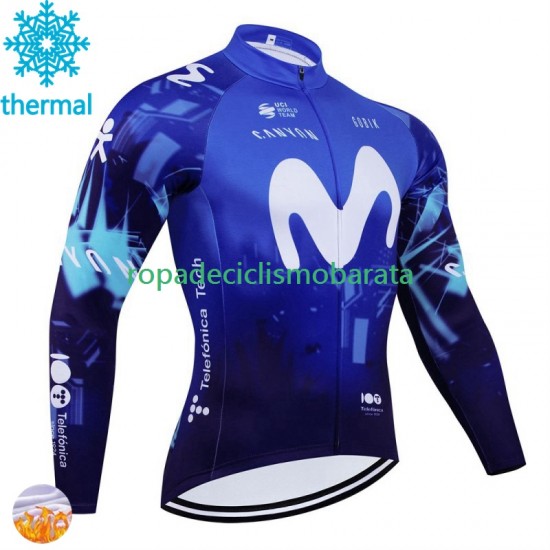 Invierno Maillot Movistar 2024 Hombres