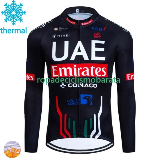 Invierno Maillot Uae Emirates 2024 Hombres N001
