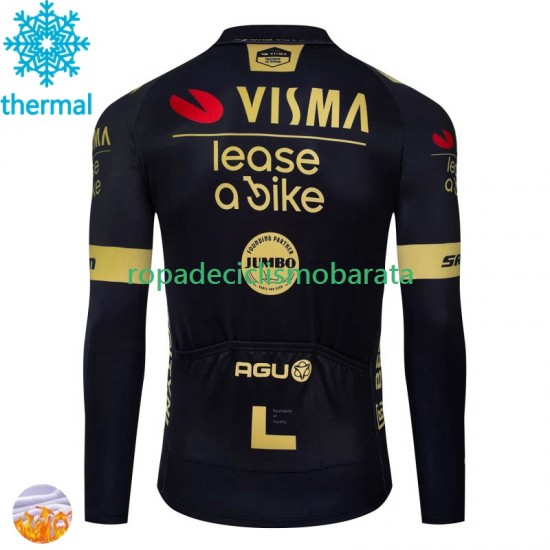 Invierno Maillot Visma Lease A Bike 2024 Hombres N001
