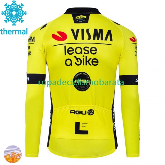 Invierno Maillot Visma Lease A Bike 2024 Hombres