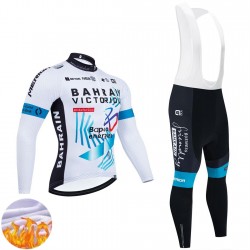 Invierno Maillot y Culotte Largos con Tirantes Team Bahrain Victorious 2025 Hombres