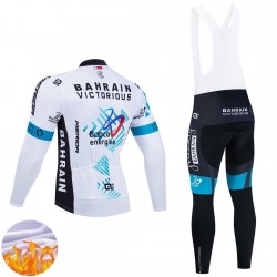 Invierno Maillot y Culotte Largos con Tirantes Team Bahrain Victorious 2025 Hombres