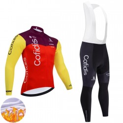 Invierno Maillot y Culotte Largos con Tirantes Team Cofidis 2025 Hombres