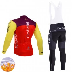 Invierno Maillot y Culotte Largos con Tirantes Team Cofidis 2025 Hombres