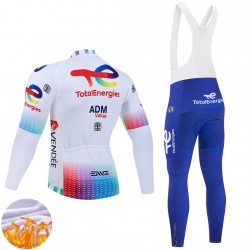 Invierno Maillot y Culotte Largos con Tirantes Team TotalEnergies 2025 Hombres