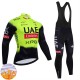 Invierno Maillot y Culotte Largos con Tirantes UAE Team Emirates XRG 2025 Hombres