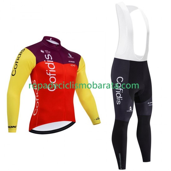 Maillot y Culotte Largos con Tirantes pro cofidis 2025 Hombres