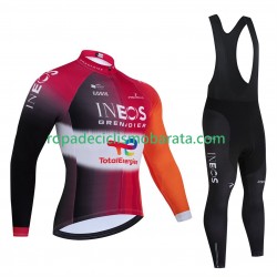 Maillot y Culotte Largos con Tirantes pro ineos totalenergies tour de france 2025 Hombres