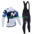 Maillot y Culotte Largos con Tirantes pro movistar 2025 Hombres