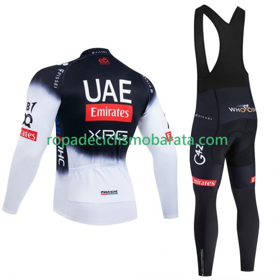 Maillot y Culotte Largos con Tirantes pro uae team emirates 2025 Hombres N001