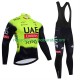Maillot y Culotte Largos con Tirantes pro uae team emirates 2025 fluo Hombres