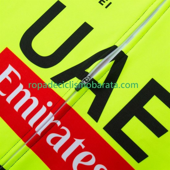 Maillot y Culotte Largos con Tirantes pro uae team emirates 2025 fluo Hombres