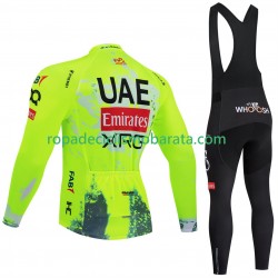 Maillot y Culotte Largos con Tirantes pro uae team emirates xrg tdf editon race fluo 2025 Hombres
