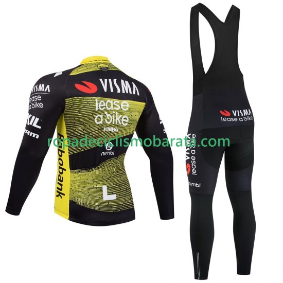 Maillot y Culotte Largos con Tirantes pro visma lease a bike tour de france 2025 Hombres